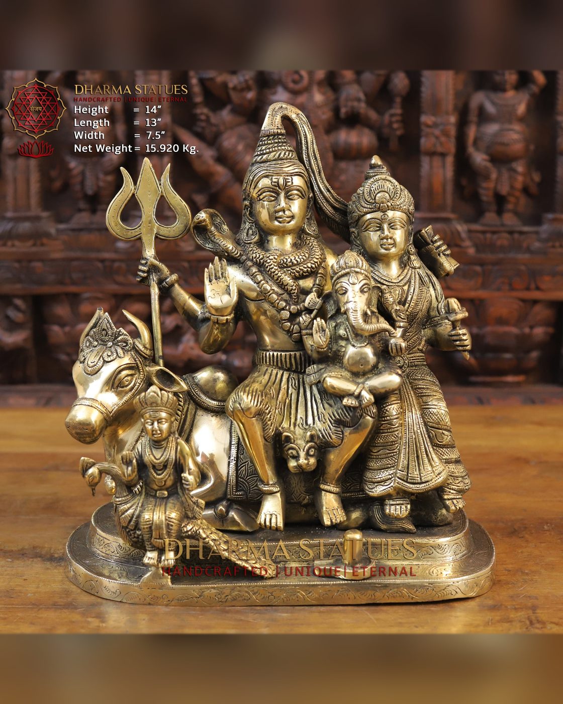 Shiv Parivar on Nandi