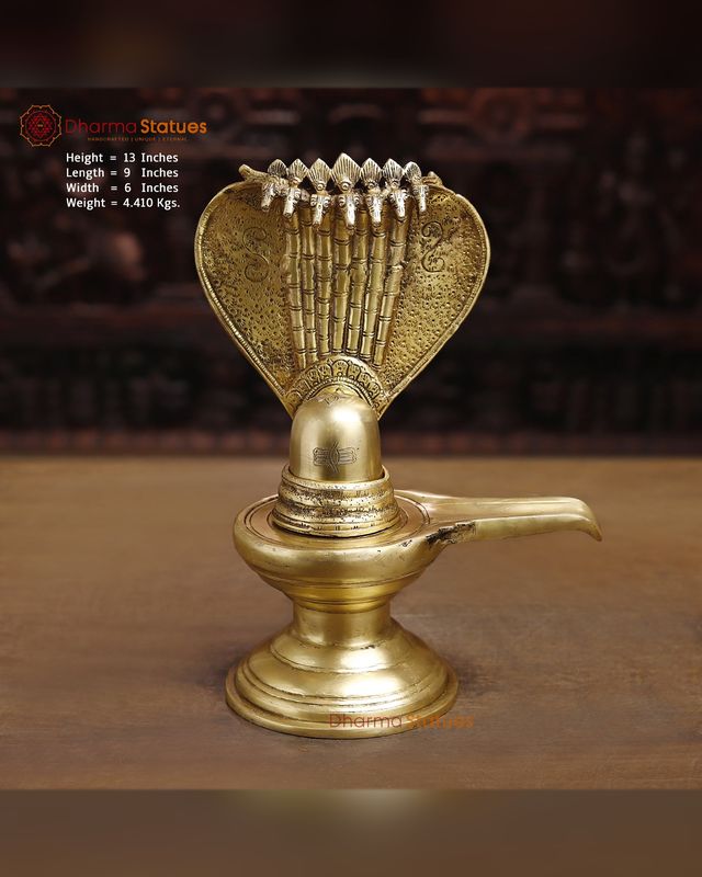 Shivling with Seven-Headed Serpent