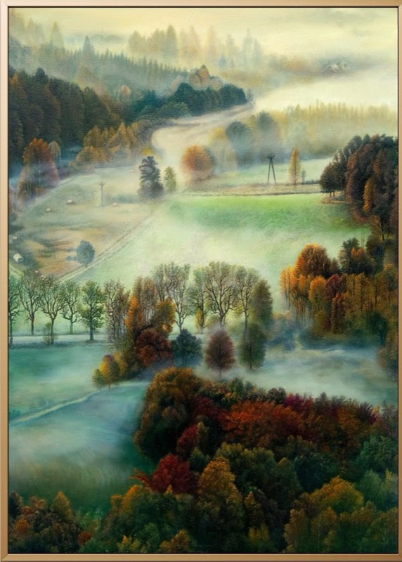Misty Autumn Valley