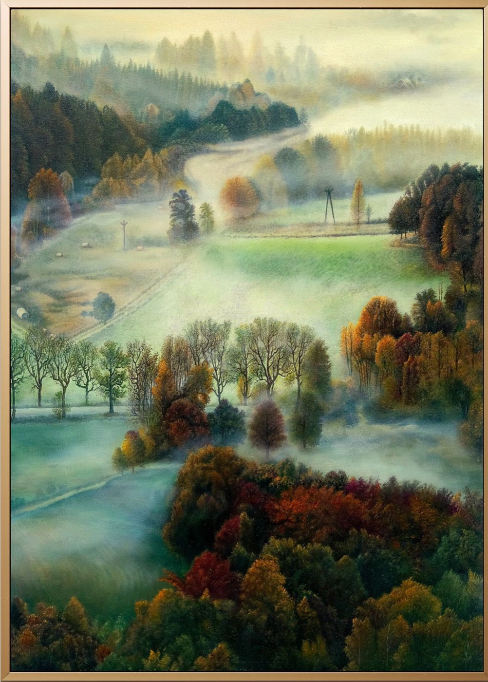 Misty Autumn Valley