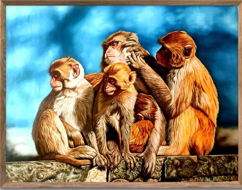 Family on the Temple Wall