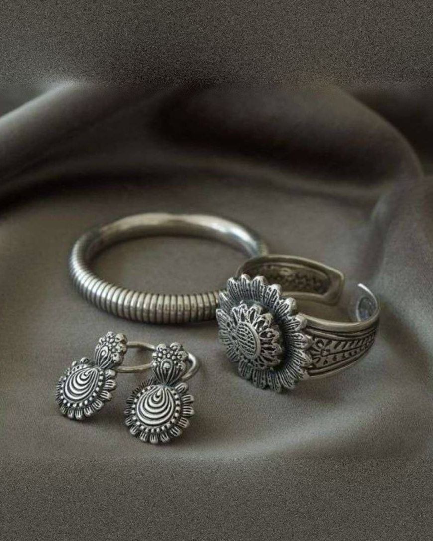 Oxidised Sunflower Set