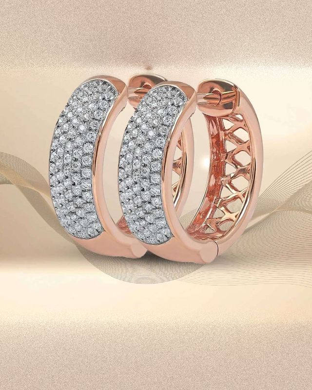 Pavé Huggie Hoops