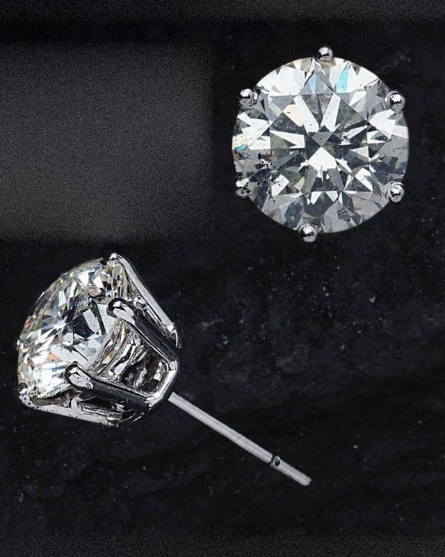 Solitaire Stud Earrings